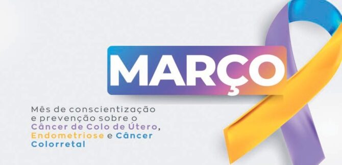 Março amarelo, azul-marinho e lilás